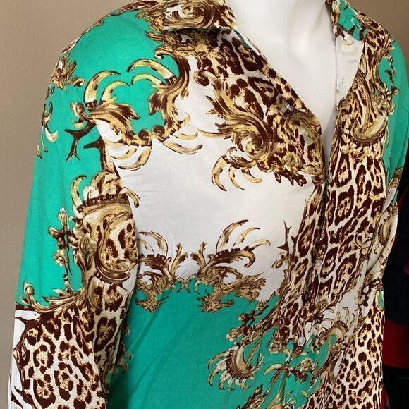 NWT Fashion Nova Bari Long Sleeve Woven Top Size - Large - Picture 8 of 13